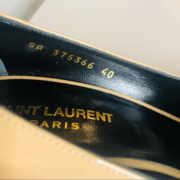 SAINT LAURENT PATENT PARIS SKINNY PUMPS SZ40 - Picture 7 of 9